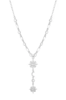 Image of Silver Plated And Crystal Celestial Necklace