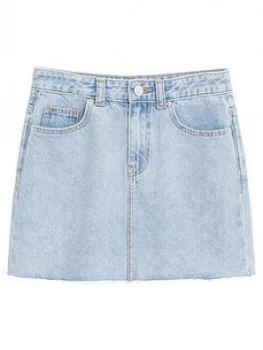 image of Mango Girls Denim Skirt - Light Blue