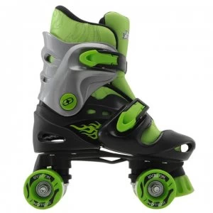Image of No Fear Quad Skates Junior - Black/Green