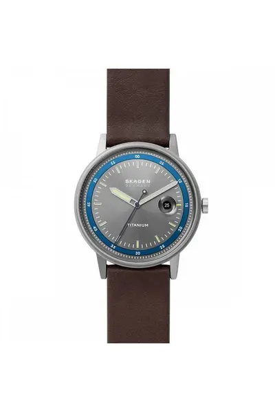 image of skagen Henriksen Titanium Classic Analogue Quartz Watch - Skw6753 Grey