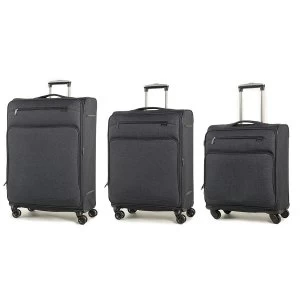 image of Rock Madison Set of 3 Lightweight Expandable 4-Wheel Spinner Suitcases