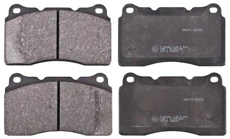 Image of A.B.S. 35274 Brake pad set not prepared for wear warning indicator Brake Pad Set,disc brake (402)