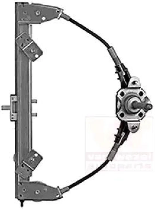 Image of VAN WEZEL 1709227 Window regulator Left Rear, Operating Mode: Manual Window Winder (1561)