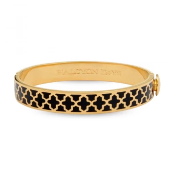 Image of 1cm Agama Black & Gold Hinged Bangle