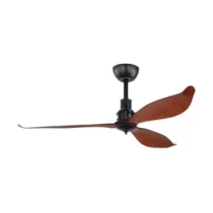 image of Eglo Lagos 52 Redwood And Black Steel Ceiling Fan