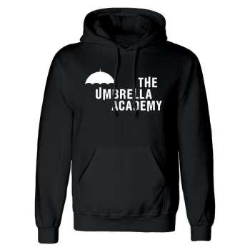 image of Umbrella Academy - Logo Unisex Large Pullover Hoodie - Black