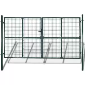 Image of Garden Mesh Gate Fence Door Wall Grille 289 x 175cm Vidaxl Green
