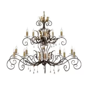 Image of 15 Bulb Handmade Chandelier Hanging Pendant LIght Bronze LED E14 60W Bulb