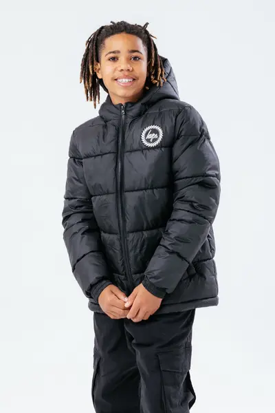 image of Just Hype UK hype Black boys puffer jacket