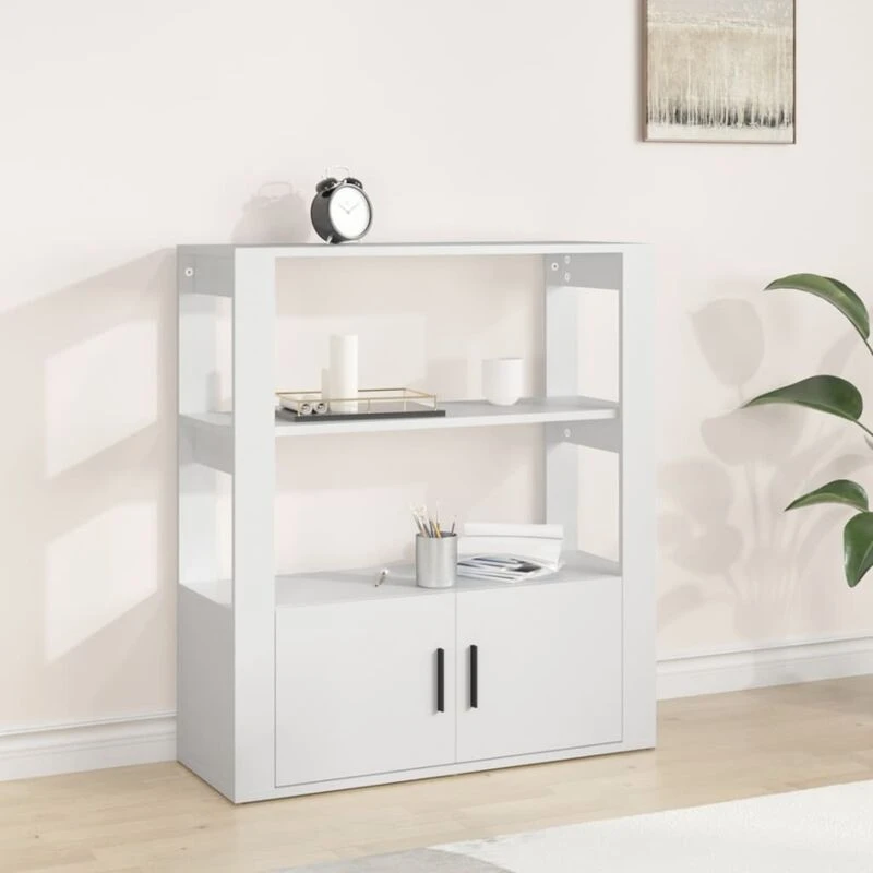 Image of Vidaxl Sideboard White 80X30X90 Cm Engineered Wood, White 819460