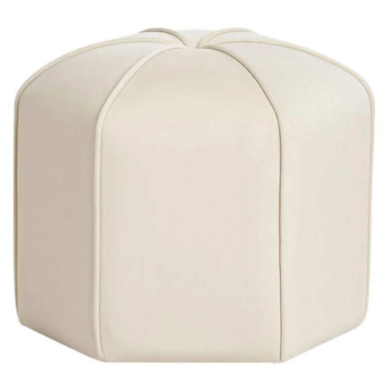 Image of Beliani Pouffe Wishek Velvet Light Beige