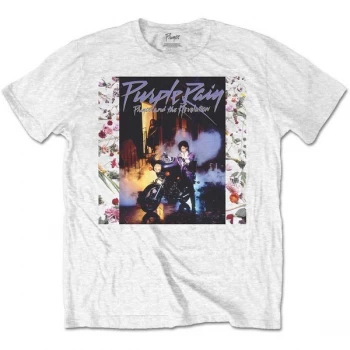 image of Prince - Purple Rain Album Unisex Small T-Shirt - White