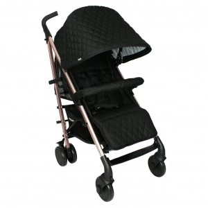 Image of My Babiie Billie MB51 Rose Gold Black Quilted Stroller