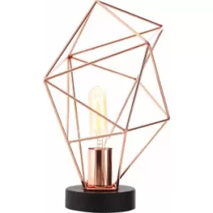 Image of Copper Finish Table / Desk / Reading Lamp With Metal Shade/ Round Base/ LED Desk Lamp/ Study Lamp For Office / Bedroom / Sitting Room 18 x 33 x 20