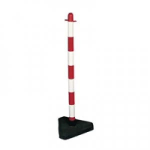 Image of Slingsby VFM RedWhite Freestanding Post With Triangular Weighted Base 328267