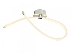 image of Semi Flush Ceiling Medium Loop, 25W LED, 3000K, 1875lm, Polished Chrome, Frosted Acrylic