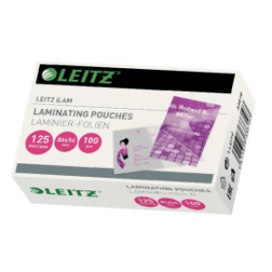 image of Leitz iLAM Credit Card Glossy Laminating Pouches 2x125 microns (100 Pack)