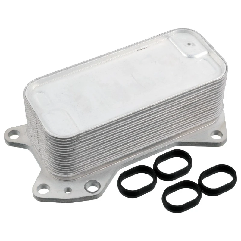Image of FEBI BILSTEIN 174851 Oil Cooler with gaskets/seals Aluminium Oil Cooler,engine oil (469)