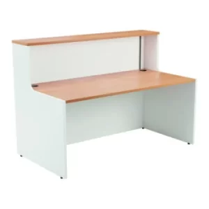 Image of Jemini Reception Unit 1660x890x1165mm Beech/White KF816387