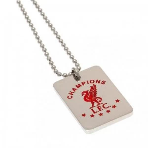 Image of Liverpool FC Stainless Steel Champions of Europe Coloured Crest D...