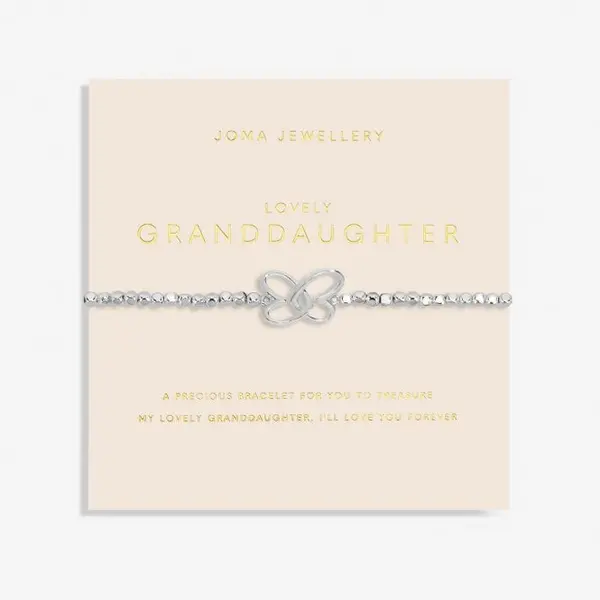 Image of Forever Yours Lovely Grandaughter Silver Plated 17.5cm Bracelet 6880