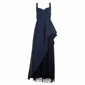 image of Adrianna Papell Mikado Long Dress - MIDNIGHT