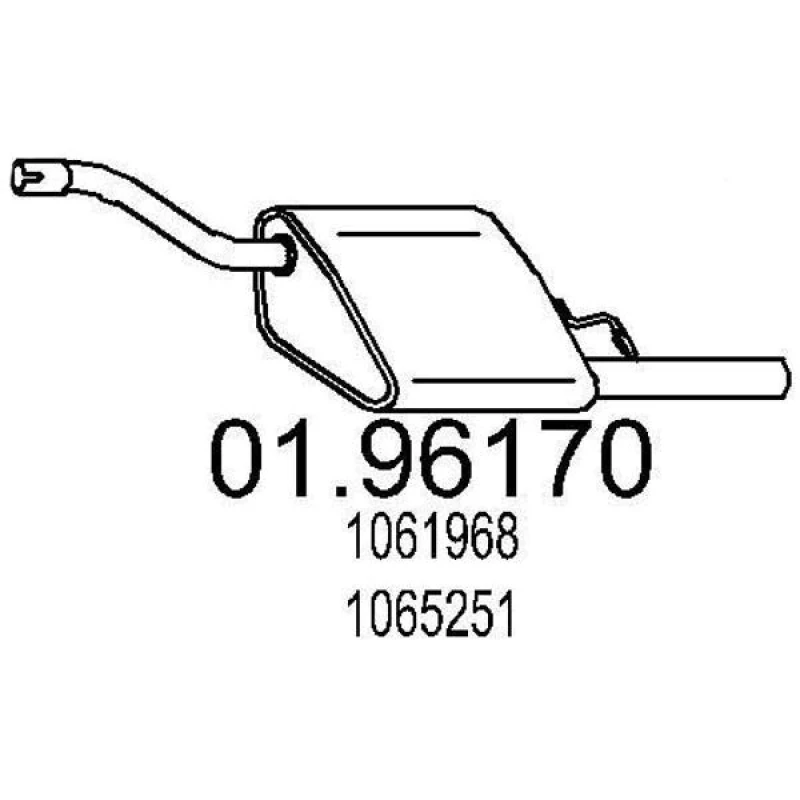 Image of MTS 01.96170 Rear silencer End Silencer (3437)