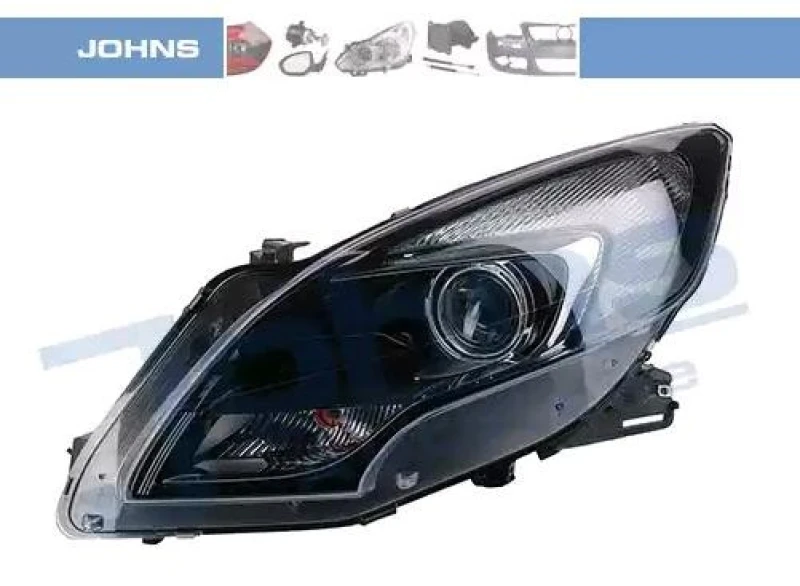 Image of JOHNS 55 73 09 Headlights HIR2, Left, with motor for headlamp levelling Headlight (259)