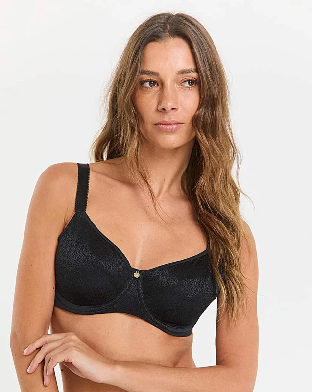 Image of Fantasie Fantasie Demure Moulded Cup Bra Black - Fantasie - Size: 34D Black Female 34D HW69401