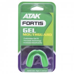 image of Atak Fortis Senior Gel Mouthguard - Green/White