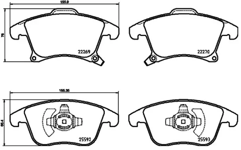 Image of Brake pad set VAICO V25-1776