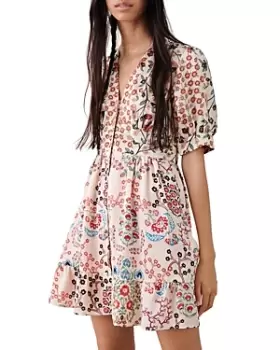 image of ba & sh Ganiela Printed Mini Dress