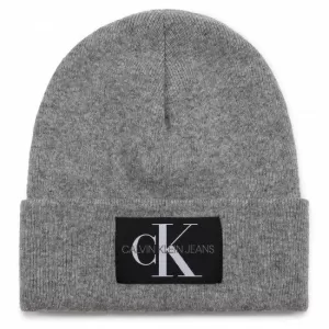 image of Calvin Klein Jeans Knitted Beanie - Grey Heather