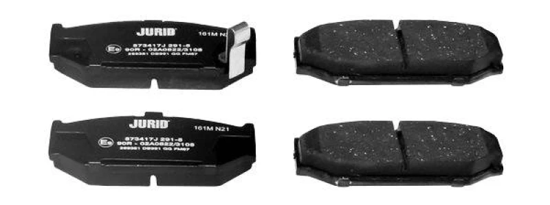 Image of JURID 573417J Brake pad set with acoustic wear warning, without accessories Brake Pad Set,disc brake (402)