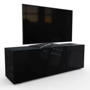 image of Frank Olsen Smart LED 3 Door Large TV Unit - Black