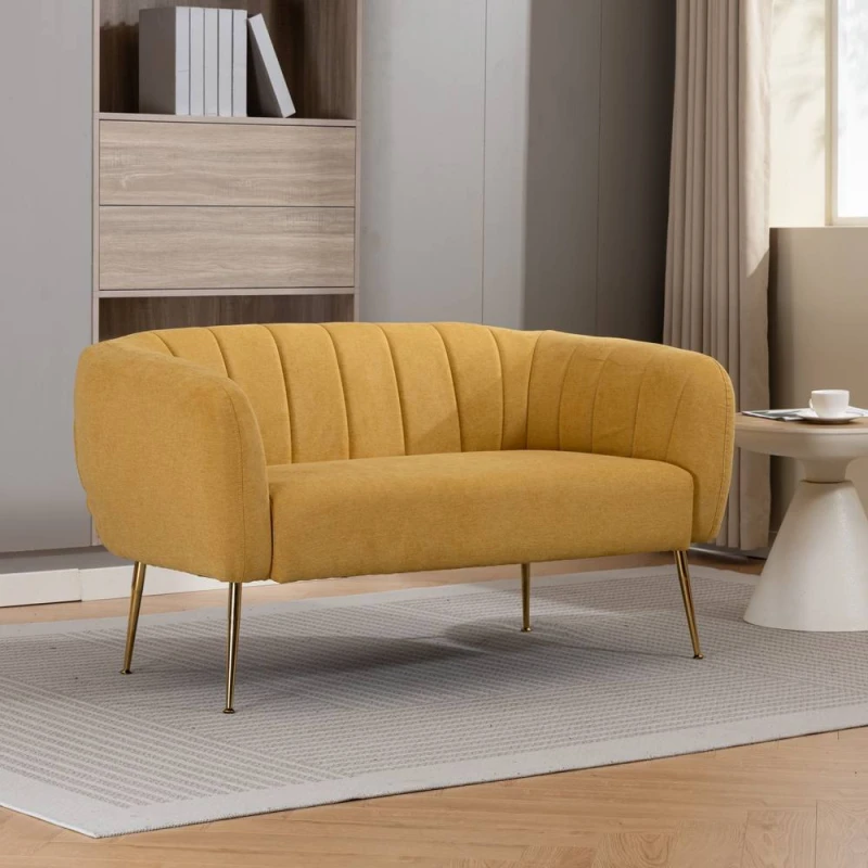 Image of Artemis Home Stanton 2 Seat Sofa in Yellow Size: 1 Pack Yellow Unisex 1 Pack