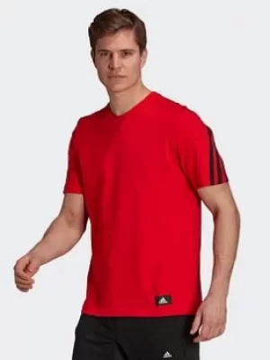 Image of adidas Sportswear Future Icons 3-stripes T-Shirt, Blue, Size S, Men