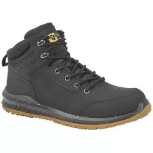 Image of Grafters Mens Action Nubuck Safety Ankle Boots (4 UK) (Black) - Black