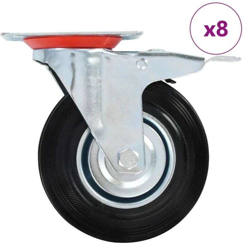 Image of VIDAXL 8 pcs Swivel Casters 125mm Vidaxl 8719883717685