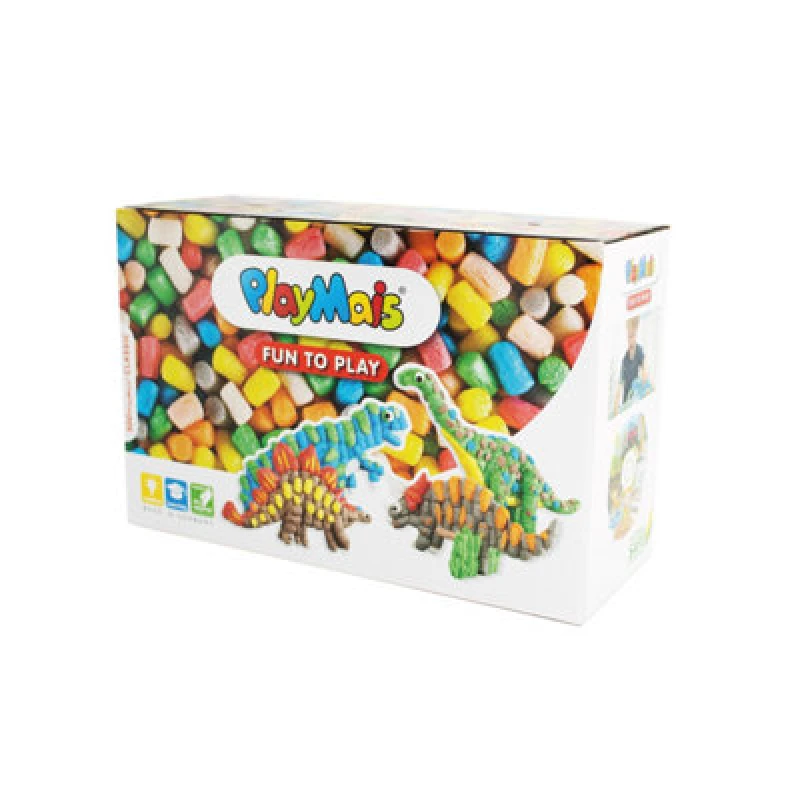Image of Playmaise Fun To Play Dinosaurs Childrens Natural Maize Crafting Activity Toy