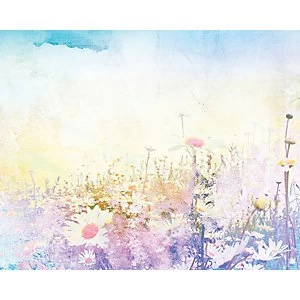 image of ohpopsi Hazy Meadows Wall Mural Multi 14.4m L