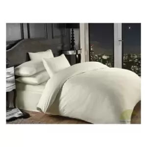 Image of Grosvenor Satin Stripe Cotton Rich 1000 Thread Count Duvet Cover Set, Cream, King