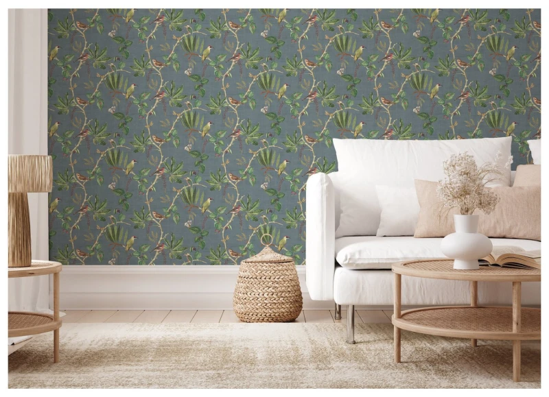 Image of Esselle Home Esselle Home Hill Top Garden Slate Blue Wallpaper