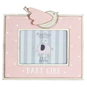 Image of 5" x 3.5" - Petit Cheri Baby Girl Photo Frame