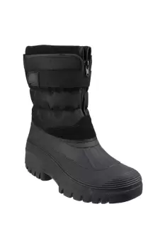 Image of Cotswold Chase Touch Fastening and ZIP Up Winter Boot Female Black UK Size 5