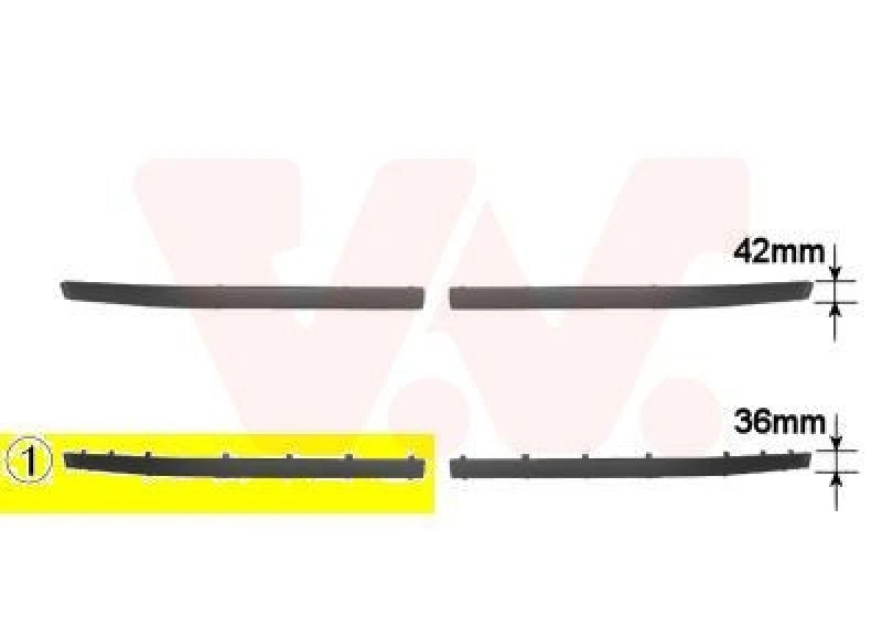 Image of VAN WEZEL Bumper moulding VAN WEZEL 0639484