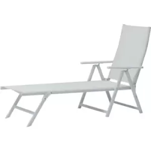 image of DesignDrop Bjorn Sun Lounger, Sunbed in White 157cm x 63cm x 95cm