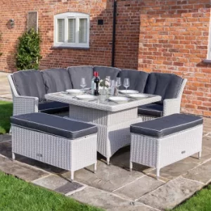 image of Rowlinson Prestbury 9 Seater Corner Sofa Set, Grey