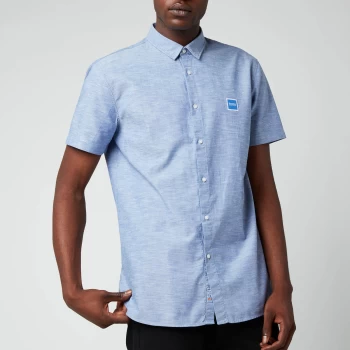 Image of Hugo Boss Magneton Short Sleeve Shirt Medium Blue Size 2XL Men