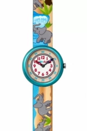 image of Childrens Flik Flak Elephantinopolis Watch FBN088